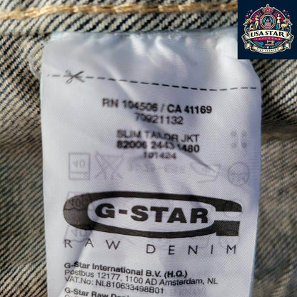 G - Star Women's Denim Jacket Size M - Chic 100% Cotton, Durable, Versatile Style - USASTARFASHION