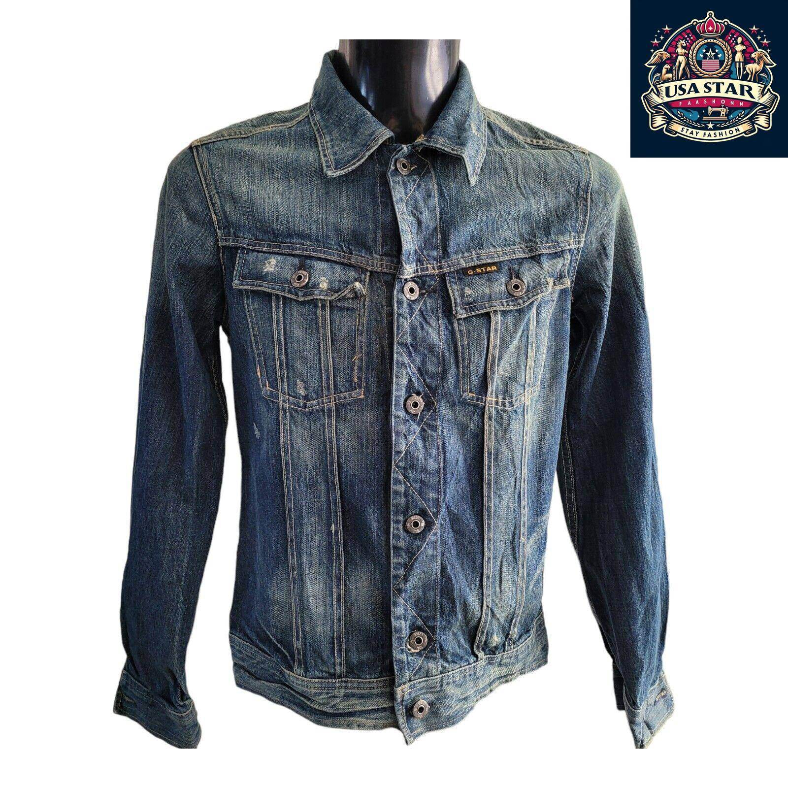 G - Star Women's Denim Jacket Size M - Chic 100% Cotton, Durable, Versatile Style - USASTARFASHION