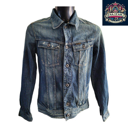G - Star Women's Denim Jacket Size M - Chic 100% Cotton, Durable, Versatile Style - USASTARFASHION