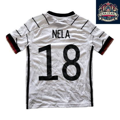 Germany National Team Shirt 2021 Home By Adidas - Youth Size 9 - 10Y/140 With Nela 1 - USASTARFASHION