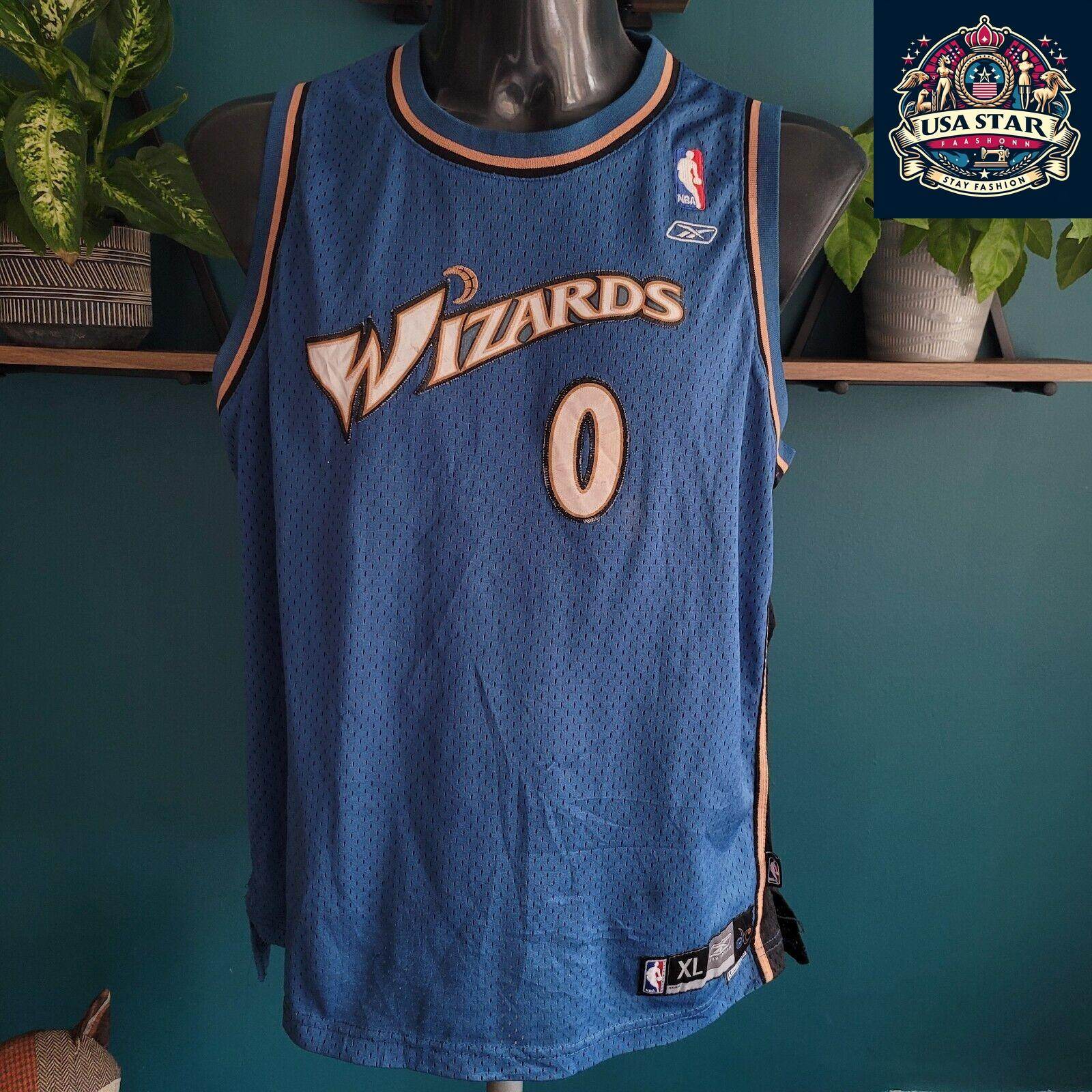 Gilbert Arenas Washington Wizards Youth Jersey XL (18 - 20) - Reebok Vintage Basketball Apparel - USASTARFASHION