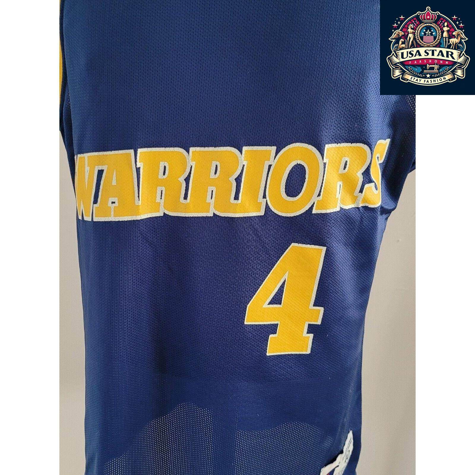 Golden State Warriors Shirt - Vintage Champion 4 Webber Basketball Tee, Size M/L (44) - USASTARFASHION
