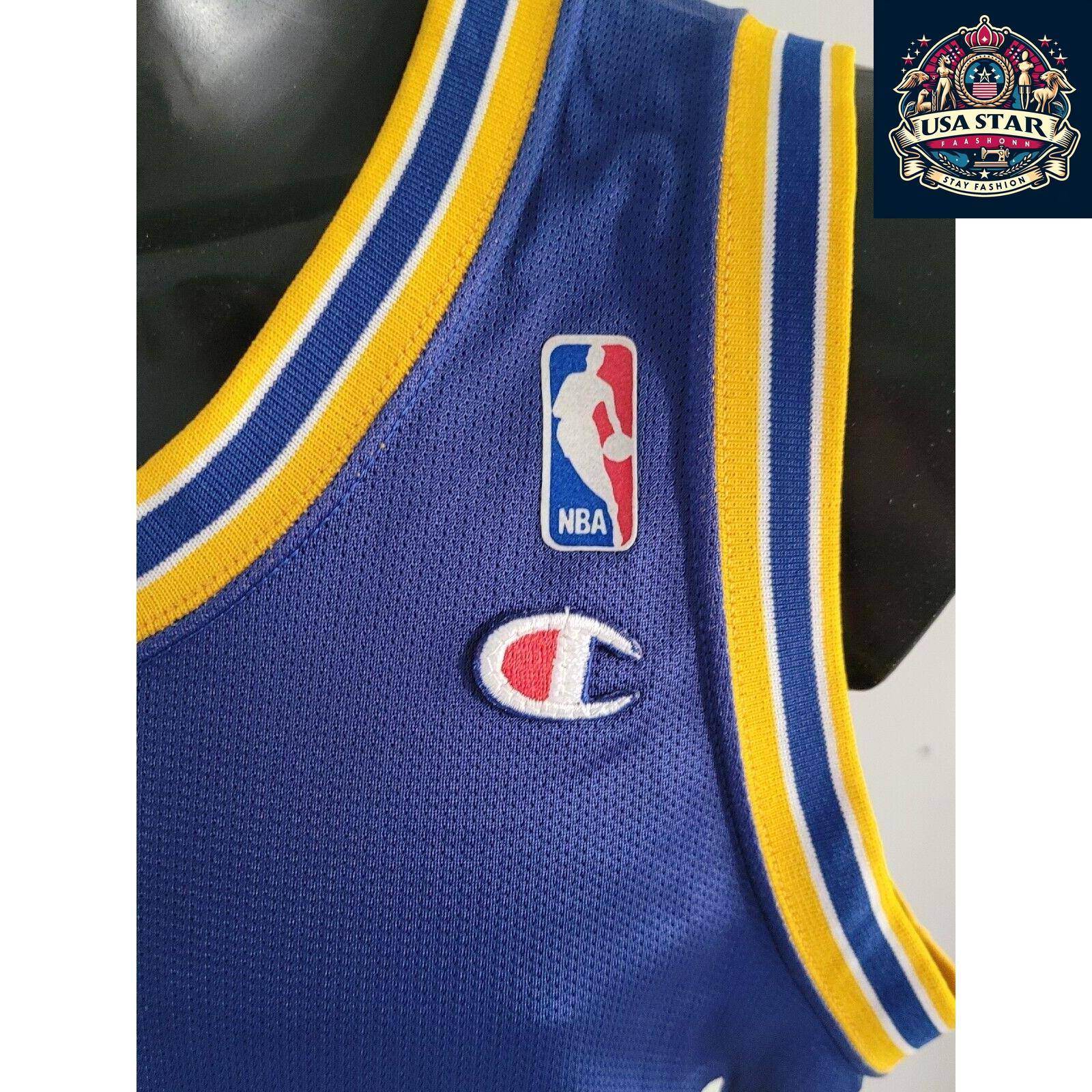 Golden State Warriors Shirt - Vintage Champion 4 Webber Basketball Tee, Size M/L (44) - USASTARFASHION