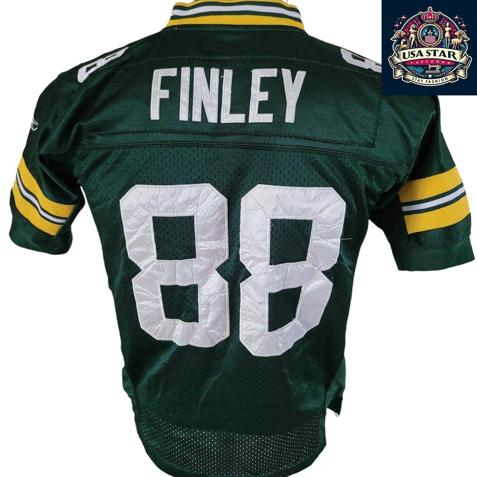 Green Bay Packers Jermichael Finley 88 Youth Reebok On Field Jersey Size M - Authentic NFL Style - USASTARFASHION