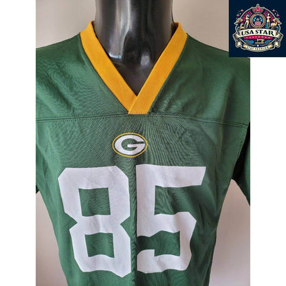 Green Bay Packers Jersey 85 Greg Jennings Reebok Men's Authentic - Classic Design & Breathable Fabric - USASTARFASHION