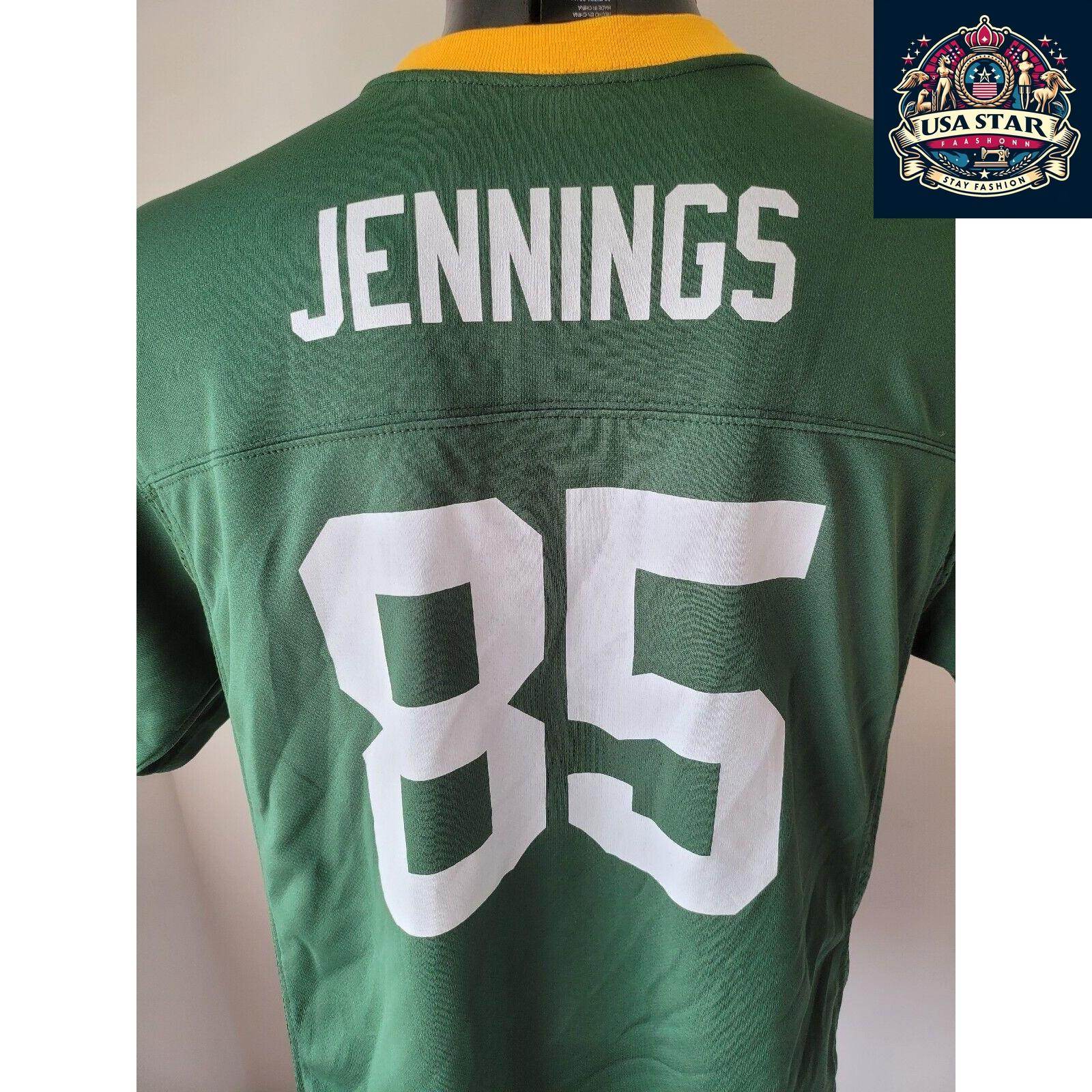 Green Bay Packers Jersey 85 Greg Jennings Reebok Men's Authentic - Classic Design & Breathable Fabric - USASTARFASHION