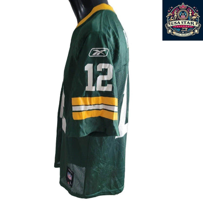 Green Bay Packers Reebok NFL Jersey - Youth L with Rodgers 12 Iconic Design & Comfortable Fit - USASTARFASHION