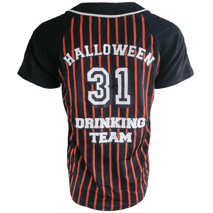 Halloween Drinking Team Jersey by Teamwork Athletic Apparel - Bold Black & Orange Design, Premium Embroidery - USASTARFASHION