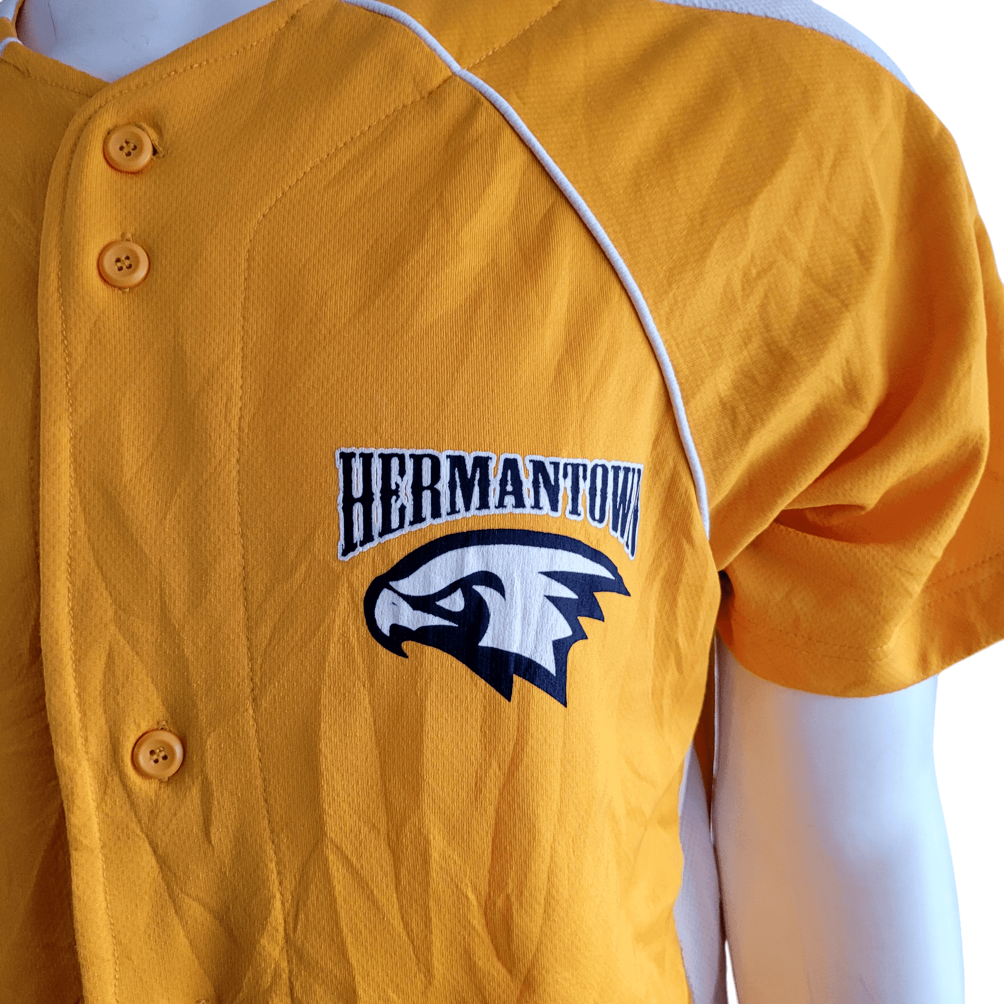 Hermantown Eagles Jersey Adult Large 12 Yellow Champro Dri - Gear for Fans and Collectors - USASTARFASHION