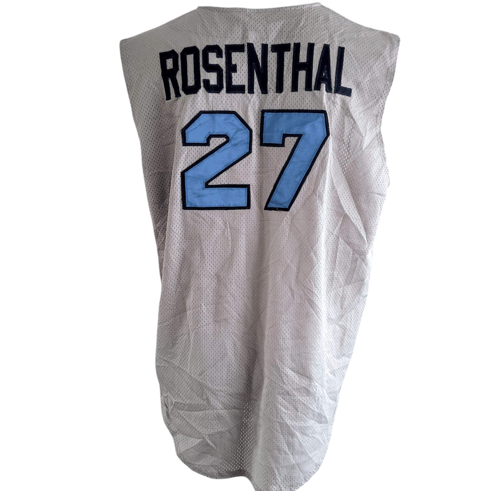 High 5 Sportswear Rosenthal 27 Sleeveless Jersey XL Grey USA Made Unisex Sportswear - USASTARFASHION