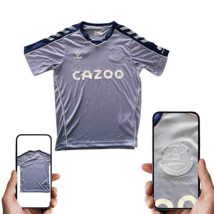 Hummel Everton FC 21/22 Kids Jersey - YM/12Y 152 cm - BEECOOL Technology - Grey - USASTARFASHION