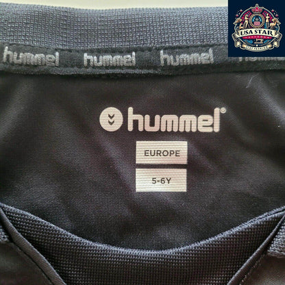 Hummel Everton Away Jersey 5 - 6Y with CAZOO Logo & Zakariya 4, Black Red Stripe - USASTARFASHION
