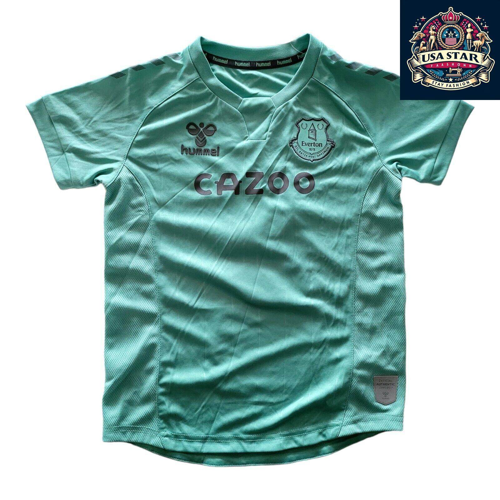 Hummel Everton FC Infant T-Shirt 5 - 6Y 5 Shae - Authentic Mint Green Jersey with Tags - USASTARFASHION