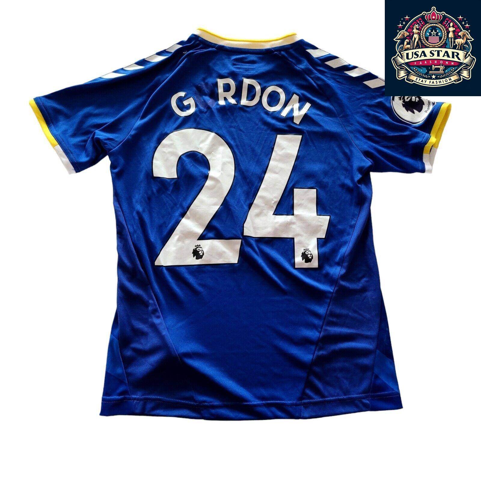 Hummel Everton FC Jersey Youth XXL (Y2XL) Gordon 24 - New With Minor Defect (Missing Letter) - USASTARFASHION