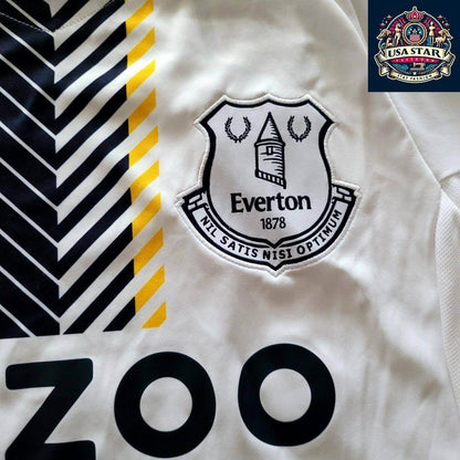 Hummel Everton Third SS Jersey Youth XXL White with Black & Yellow Accents, Moisture - Wicking - USASTARFASHION