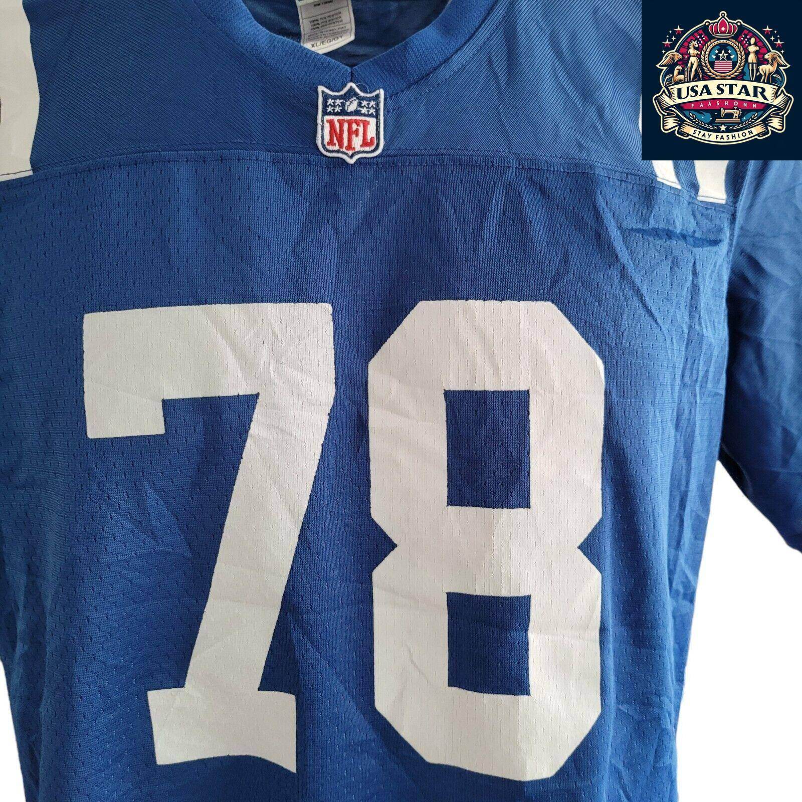 Indianapolis Colts Women's Jersey XL Kelly 78 - Official NFL Merchandise, Stylish & Comfortable Fit - USASTARFASHION