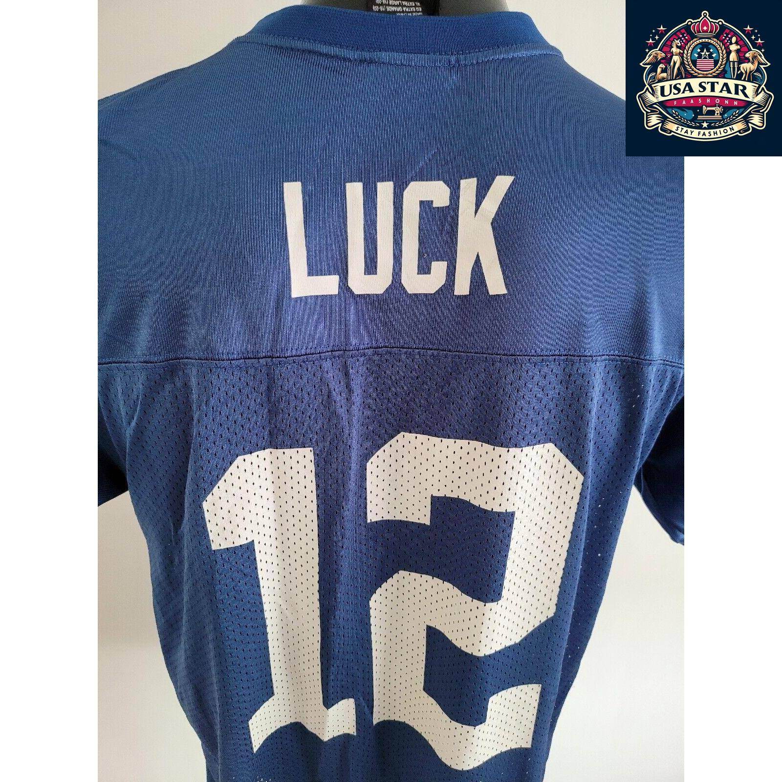 Indianapolis Colts Youth Jersey XL Andrew Luck 12 Shirt - Comfortable, Durable Team Apparel - USASTARFASHION
