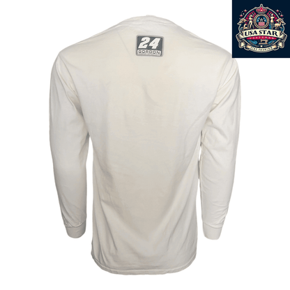 Jeff Gordon 24 Long Sleeve NASCAR T-Shirt, Men's Large, Navy Blue Cotton, Stylish & Comfortable - USASTARFASHION