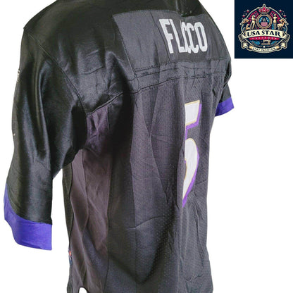 Joe Flacco 5 Ravens Jersey - Black Reebok NFL Medium - Durable, Stylish Fan Gear for Game Day - USASTARFASHION