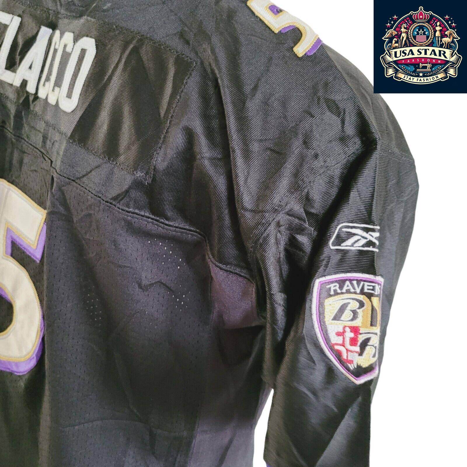 Joe Flacco 5 Ravens Jersey - Black Reebok NFL Medium - Durable, Stylish Fan Gear for Game Day - USASTARFASHION