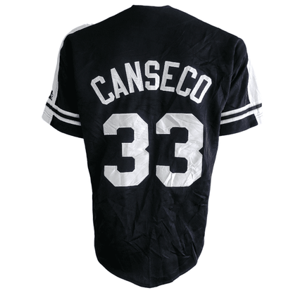 Jose Canseco 33 Starter Jersey - XL Classic Black with Rays Patch, Retro Style, Grade A Condition - USASTARFASHION