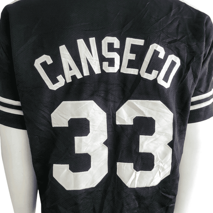 Jose Canseco 33 Starter Jersey - XL Classic Black with Rays Patch, Retro Style, Grade A Condition - USASTARFASHION