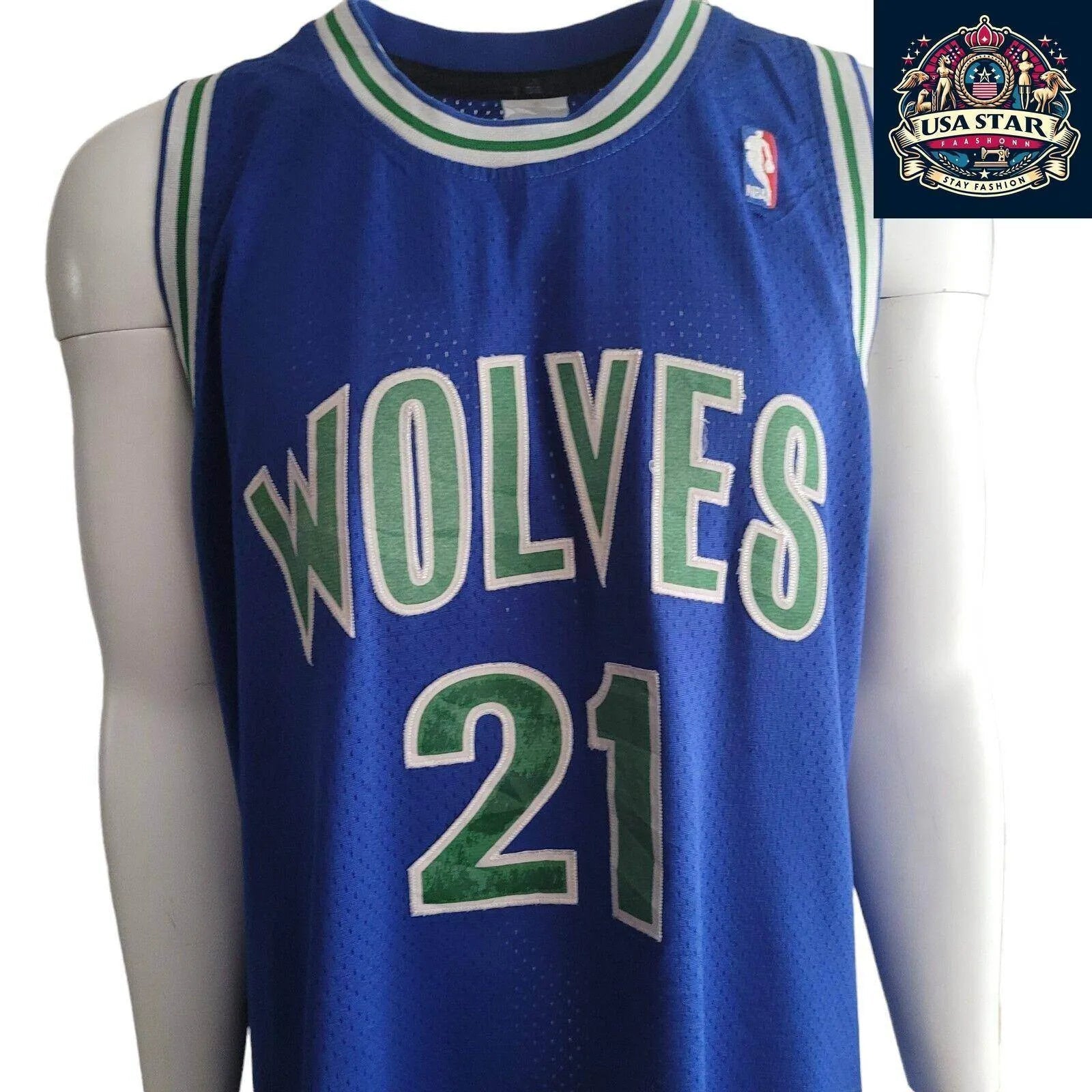 Kevin Garnett 21 Minnesota Timberwolves Jersey Sz L 1996 Hardwood Classics by Adidas - USASTARFASHION