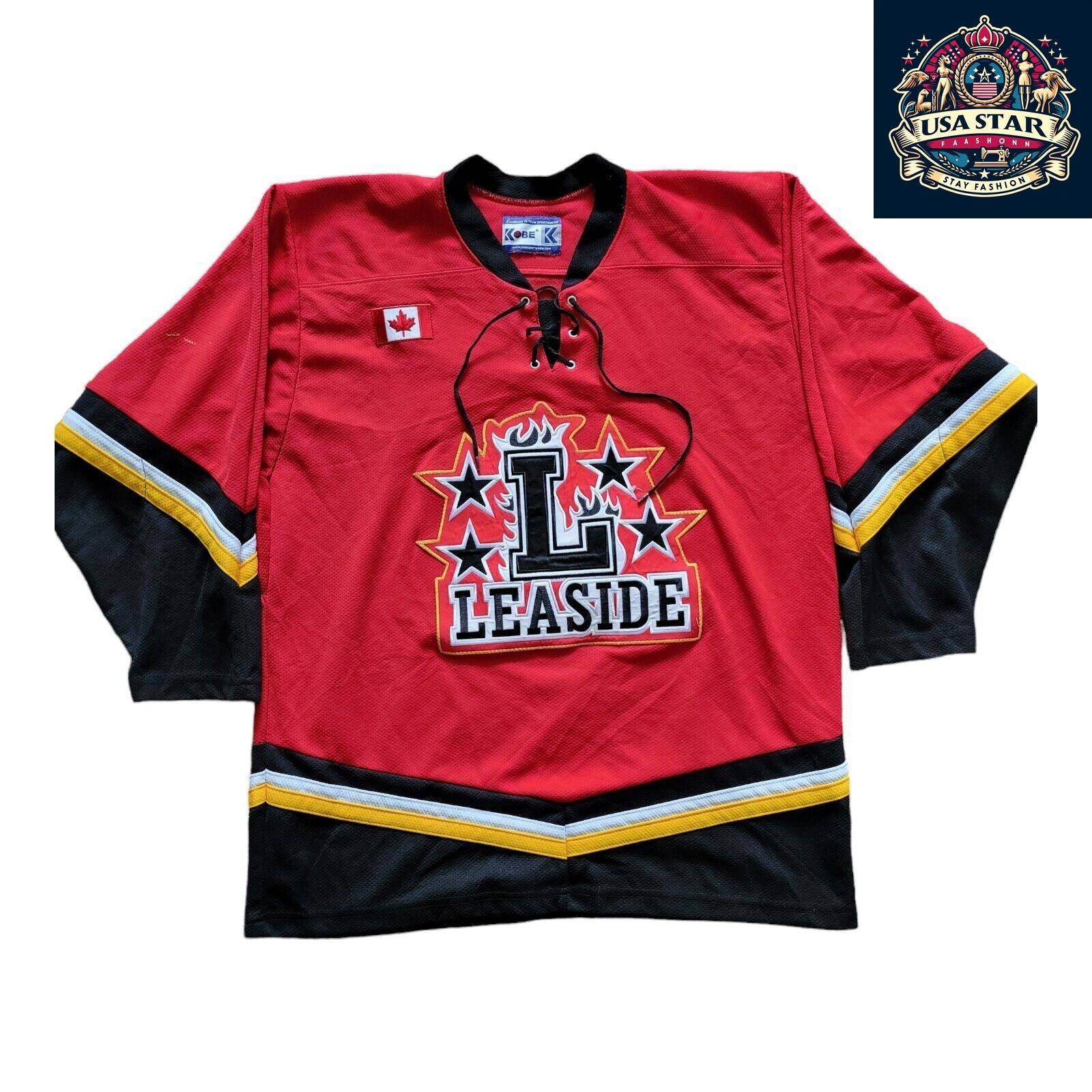KOBE Canada Hockey Jersey GTHL Leaside Gordon 5 Vintage Style, Durable Material, Size S - USASTARFASHION