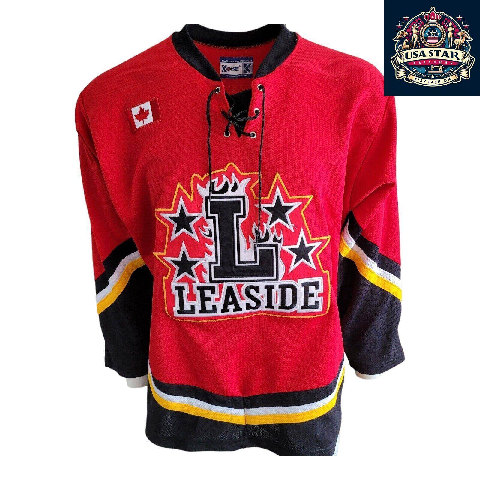 KOBE Canada Hockey Jersey GTHL Leaside Gordon 5 Vintage Style, Durable Material, Size S - USASTARFASHION