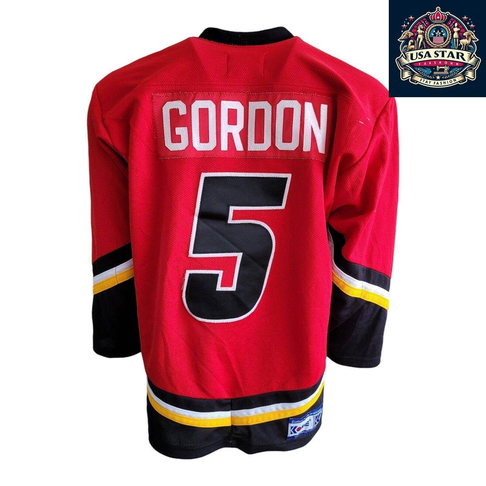 KOBE Canada Hockey Jersey GTHL Leaside Gordon 5 Vintage Style, Durable Material, Size S - USASTARFASHION