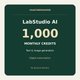 LabStudio AI digital subscription with 1,000 monthly credits for text and image generation