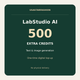 LabStudio AI one-time digital top-up with 500 extra credits for text and image generation