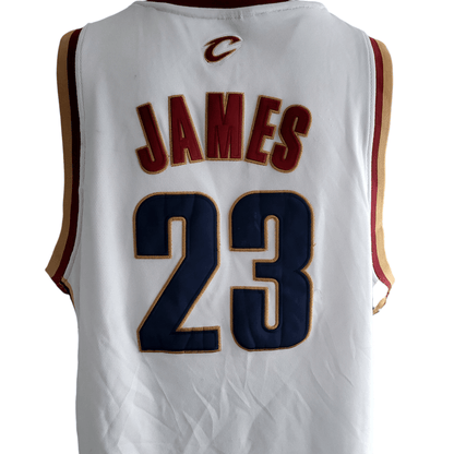 LeBron James Cleveland Cavaliers Adidas Authentic Jersey - Size 54 White NBA Player 23 - USASTARFASHION