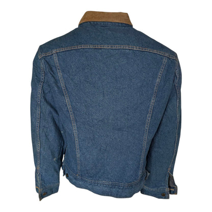 Lee Storm Rider Denim Jacket – Corduroy Collar – Blanket Lining – Medium - USASTARFASHION