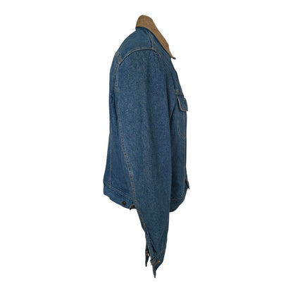 Lee Storm Rider Denim Jacket – Corduroy Collar – Blanket Lining – Medium - USASTARFASHION