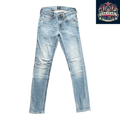 Lee Women's Slim Fit Jeans W27 x L32, Light Wash Stretch Denim for Comfort and Style - USASTARFASHION