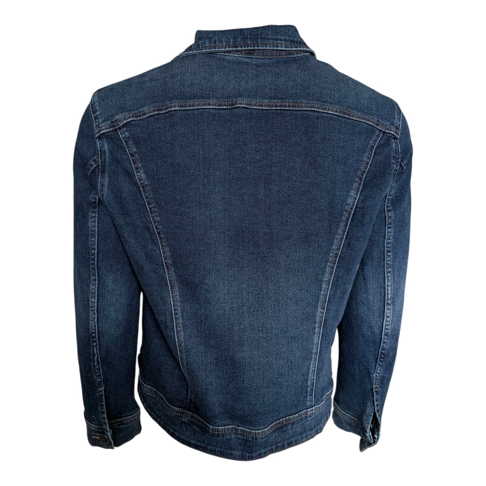 Lee Women’s XL Denim Jacket – Dark Wash Stretch Jean Trucker Coat – Classic Lee - USASTARFASHION