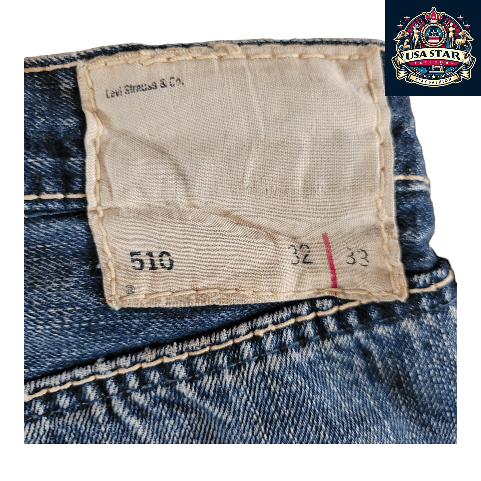 Levi's 510 Jorts W32 in Medium Blue Denim, Durable Fit for Work and Casual Style - USASTARFASHION