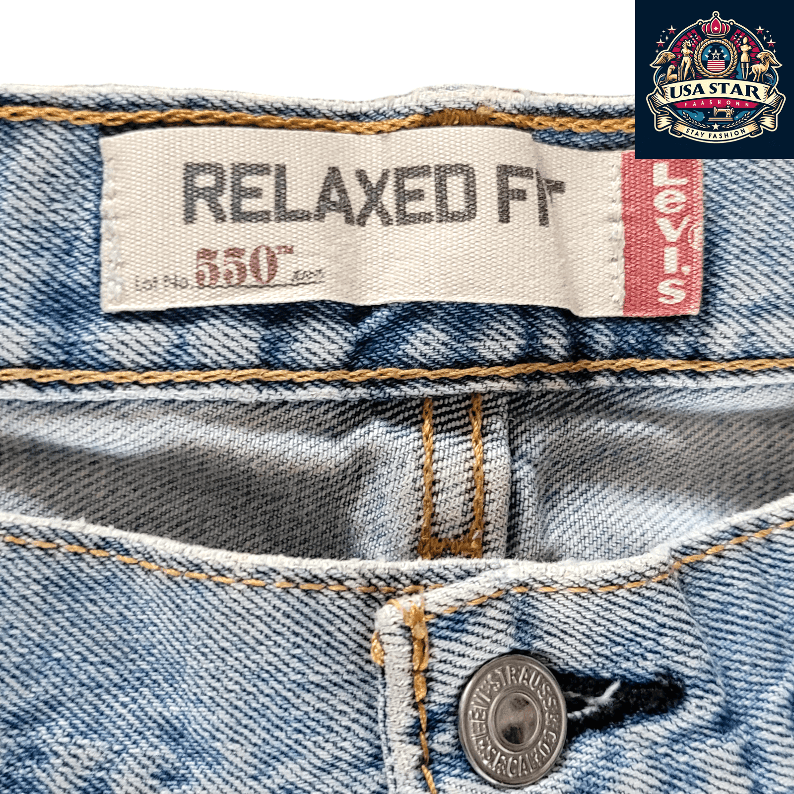 Levi's 550 Denim Shorts Size 36 - Relaxed Fit, Durable Denim, Casual Summer Style, Grade B Condition - USASTARFASHION