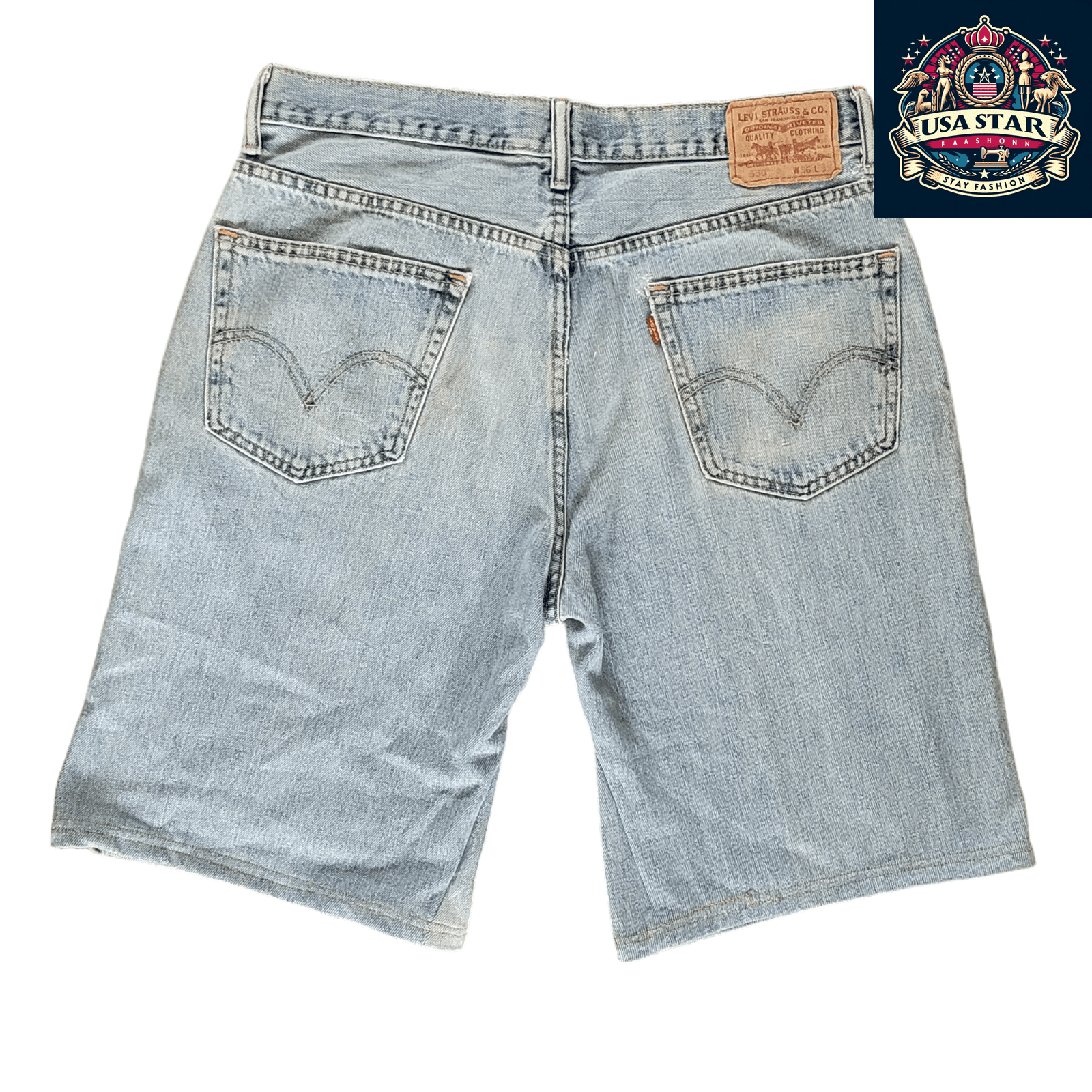 Levi's 550 Denim Shorts Size 36 - Relaxed Fit, Durable Denim, Casual Summer Style, Grade B Condition - USASTARFASHION