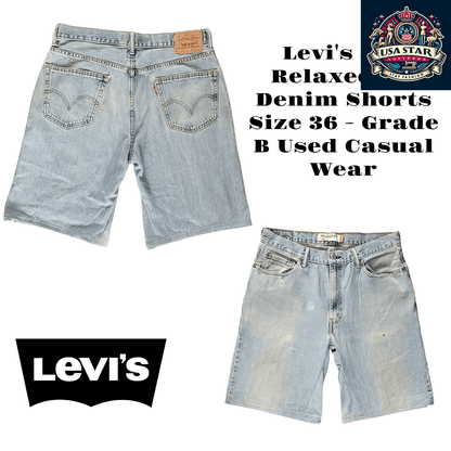 Levi's 550 Denim Shorts Size 36 - Relaxed Fit, Durable Denim, Casual Summer Style, Grade B Condition - USASTARFASHION