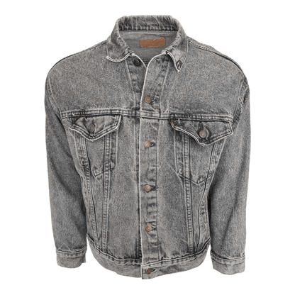 Levi’s 70507 Men’s Black Acid Wash Denim Trucker Jacket Size M Medium - USASTARFASHION
