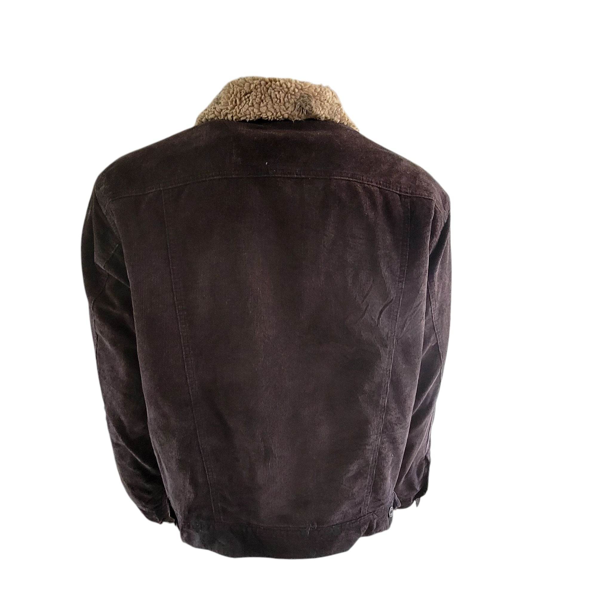 Levi’s 70520 - 1039 Black Corduroy Sherpa Jacket – Size L - USASTARFASHION