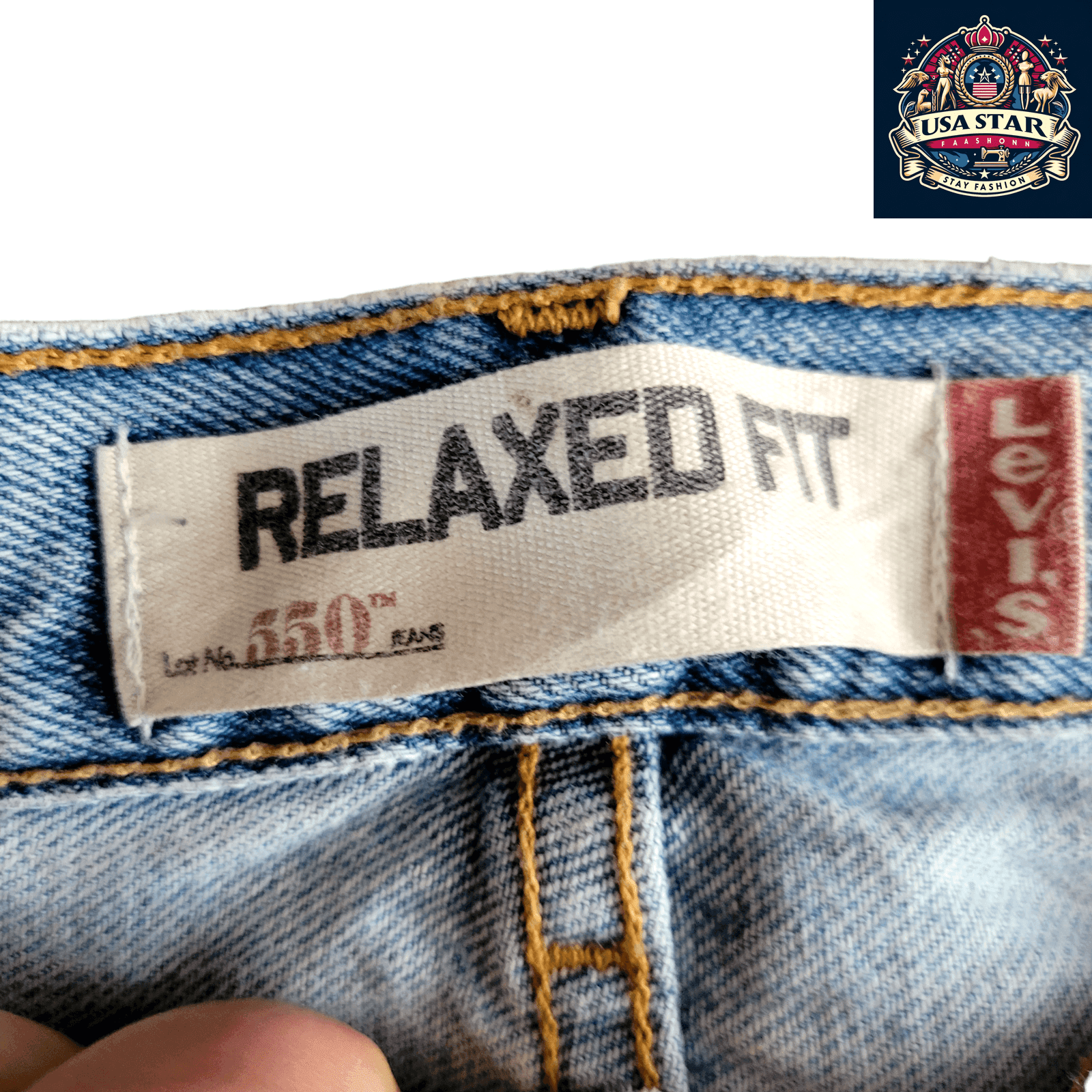 Levi's Denim Jorts 550 Relaxed Fit for Men, Size 34, Comfortable Cotton Summer Shorts - USASTARFASHION