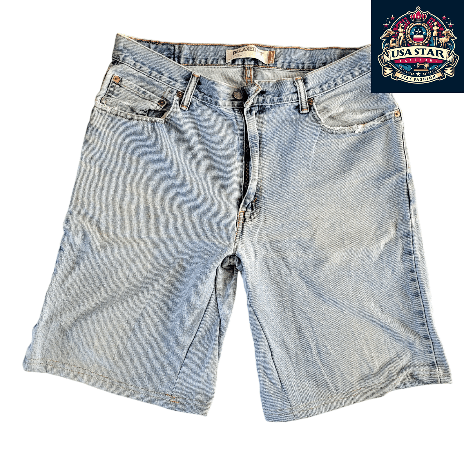 Levi's Denim Jorts 550 Relaxed Fit for Men, Size 34, Comfortable Cotton Summer Shorts - USASTARFASHION