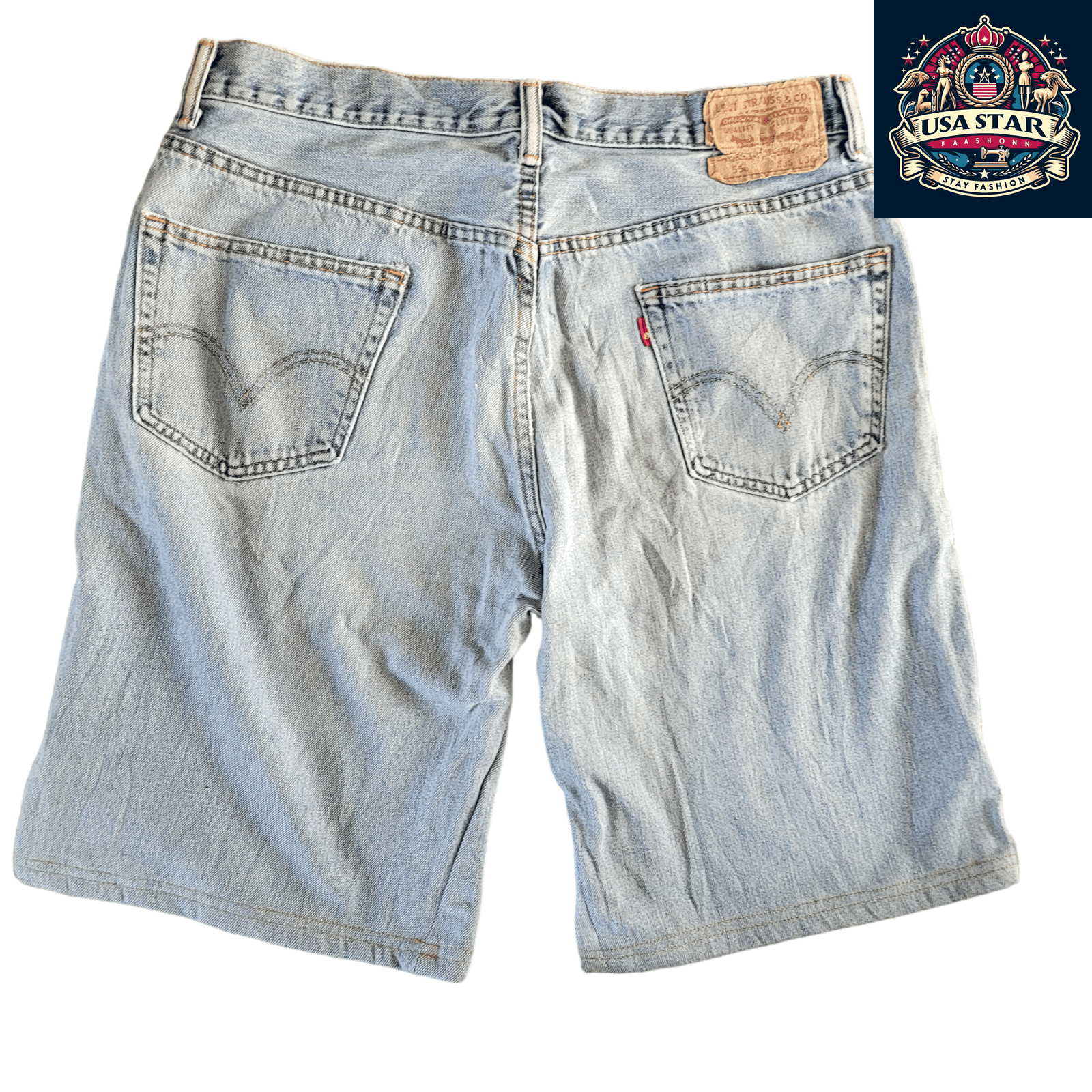 Levi's Denim Jorts 550 Relaxed Fit for Men, Size 34, Comfortable Cotton Summer Shorts - USASTARFASHION