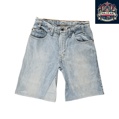 Levi's Denim Shorts Size S Light Blue Distressed Style - Comfortable Casual Summer Essential - USASTARFASHION