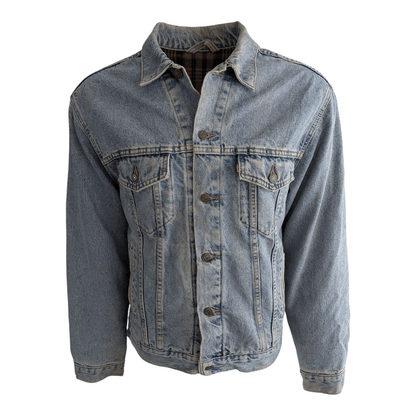 Levi’s Denim Trucker Jacket Sz M/L Flannel Lined Vintage USA Made - USASTARFASHION