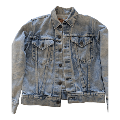 Levi’s Kids / Women’s XS Trucker Denim Jacket Vintage Light Wash Red Tab - USASTARFASHION