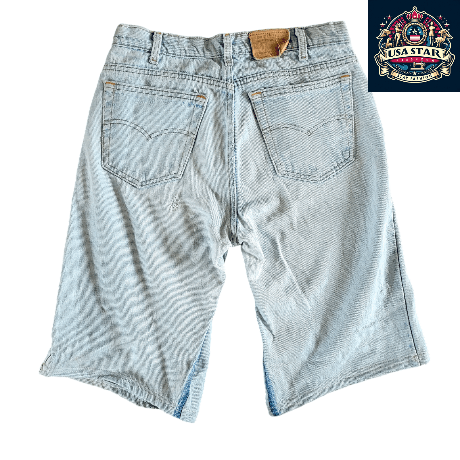 Levi's Men's Denim Jorts 540 W32 - Stylish Vintage Blue Shorts With Comfortable Fit And Pockets - USASTARFASHION